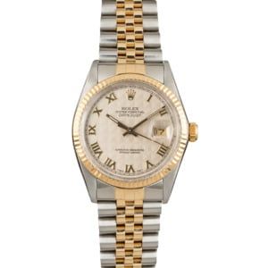 Rolex Datejust 16013 Ivory Pyramid Dial