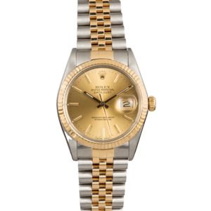 Pre Owned Rolex Datejust 16013 Luminous Champagne Dial