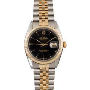 Used Rolex Datejust 16013 Black Index Dial