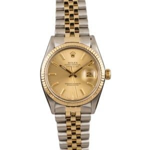 Pre-Owned Rolex Two-Tone Datejust 16013 Fluted Bezel T