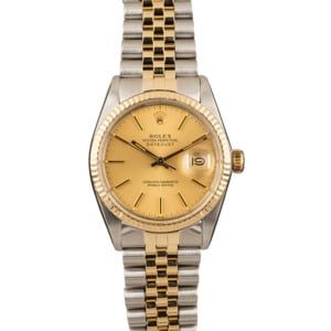 Used Rolex Two-Tone Datejust 16013 Fluted Bezel T