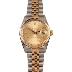 Used Rolex Two-Tone Datejust 16013 Fluted Bezel