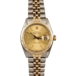 Used Rolex Datejust 16013 Champagne Dial Watch