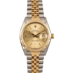 Pre-Owned Rolex Champagne Dial Datejust 16013