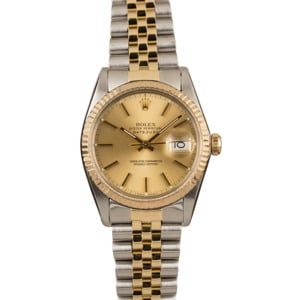 Pre-Owned Rolex Datejust 16013 Champagne Dial Watch