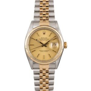 Used Rolex Datejust 16013 Two Tone Champagne Dial