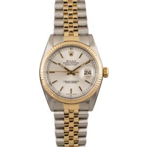 Pre Owned Rolex Datejust 16013 Silver Index