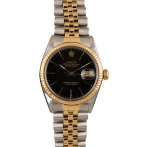 Pre Owned Rolex Datejust 16013 Black Index Dial T