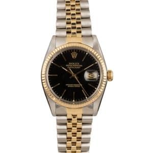 Pre-Owned Rolex Datejust 16013 Black Index Dial