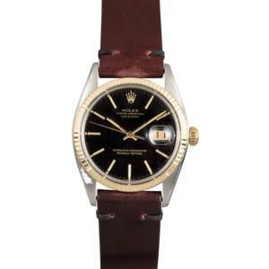 Rolex Datejust Black 16013 Leather Strap