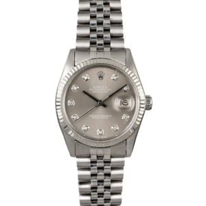 Rolex Datejust 16014 Silver Linen Dial