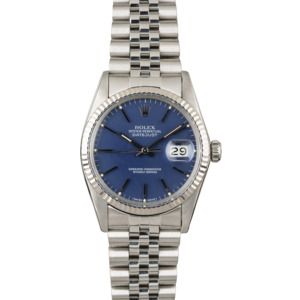 PreOwned Rolex Datejust 16014 Blue Dial