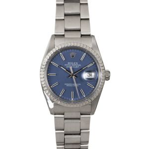 Rolex Datejust 16030 Steel Oyster Blue Dial