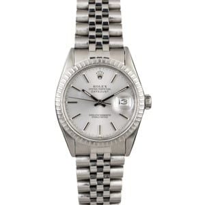 PreOwned Men's Rolex Datejust 16030 Silver Dial