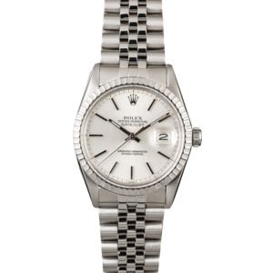 Rolex Datejust 16030 Steel Engine Turned Bezel