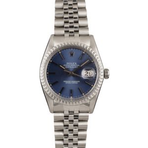 Used Rolex Datejust 16030 Blue Index Dial T