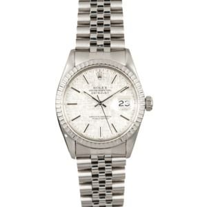 Rolex Datejust 16030 Silver Linen