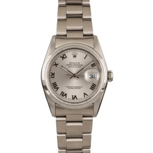 Used Rolex Datejust 16200 Rhodium Roman Dial