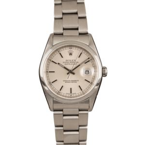 Used Rolex Datejust 16200 Silver Dial