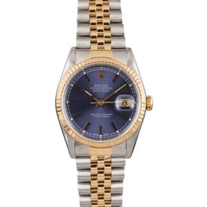 PreOwned Rolex Datejust 16203 Blue Dial