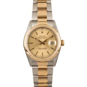 Pre-Owned Rolex Datejust 16203 Champagne Index Dial