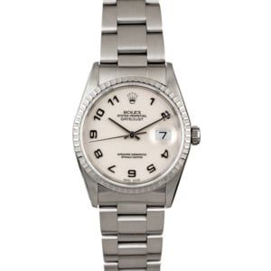 Rolex Datejust 16220 Ivory Jubilee Arabic Dial