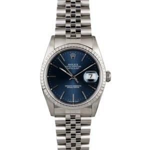 Rolex Datejust 16220 Blue Index Dial