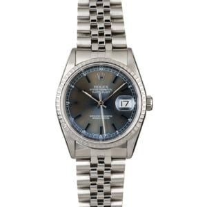 Rolex Datejust 16220 Steel Jubilee with Blue Dial