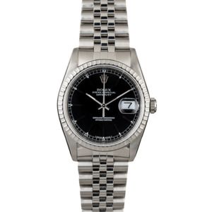 Used Rolex Datejust 16220 Black Dial