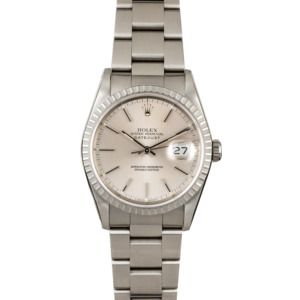 Rolex Datejust 16220 Silver Dial Steel Oyster Band