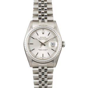 Used Rolex Datejust 16220 Silver Dial Steel with Jubilee Band