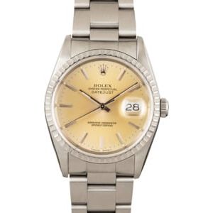 Used Rolex Datejust 16220 Silver Dial Steel Oyster Bracelet