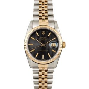 Rolex Datejust 16233 Black Tapestry