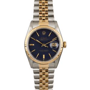 Men's Rolex Datejust 16233 Blue Index Dial