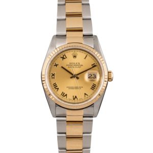 Rolex Datejust 16233 Champagne Dial with Two Tone Oyster