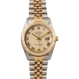 Pre Owned Rolex Datejust 16233 Ivory Pyramid