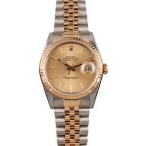 Used Rolex Datejust Champagne Roman Dial 16233