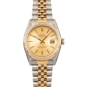 Pre-Owned Rolex 16233 Datejust Tapestry Dial