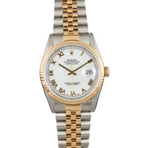 Pre Owned Rolex Datejust White 16233