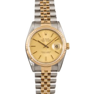 Pre Owned Champagne Rolex Datejust 16233