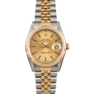 Pre Owned Champagne Dial Rolex Datejust 16233