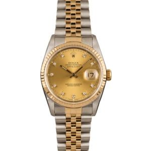 Pre-Owned Rolex Datejust 16233 Diamond Dial Watch