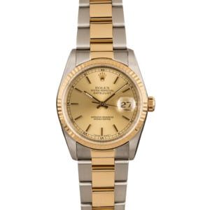 Pre-Owned Two Tone Rolex Datejust 16233 T