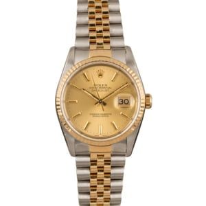 Used Rolex Datejust 16233 Champagne Dial Watch