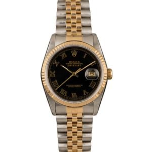 Pre-Owned Rolex Datejust 16233 Black Dial T