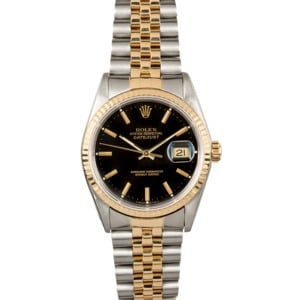 Rolex Datejust 16233 Black Dial 100% Authentic