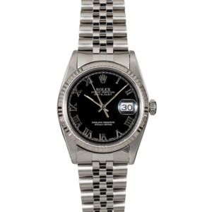 Rolex Datejust 16234 Black Roman Dial