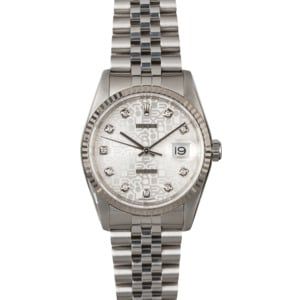 Rolex Datejust 16234 Silver Diamond Jubilee Dial