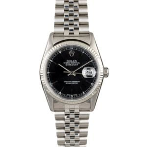 Used Rolex Datejust 16234 Black Dial