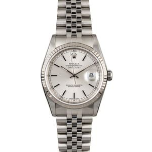 Used Rolex Datejust 16234 Silver Dial Steel Jubilee